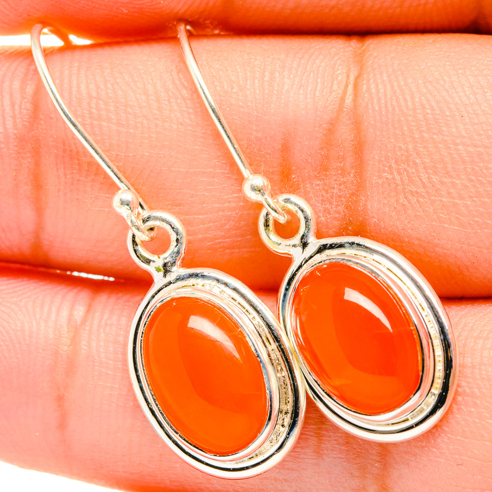 Carnelian Earrings handcrafted by Ana Silver Co - EARR419788