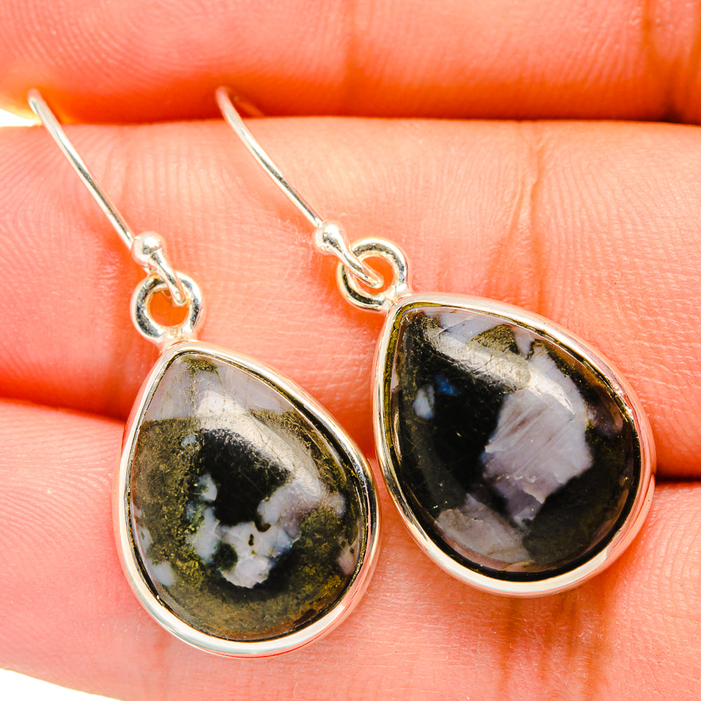 Gabbro Stone Earrings handcrafted by Ana Silver Co - EARR419804