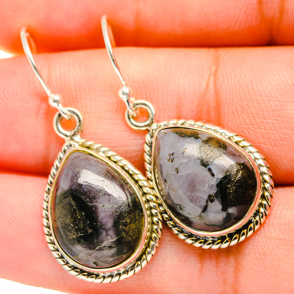 Gabbro Stone Earrings handcrafted by Ana Silver Co - EARR419814