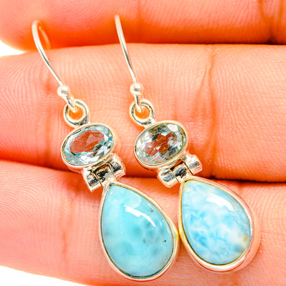 Larimar Earrings handcrafted by Ana Silver Co - EARR419825