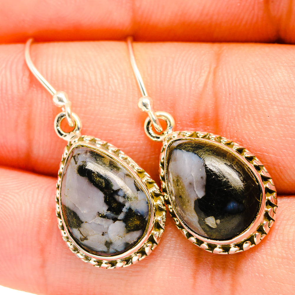 Gabbro Stone Earrings handcrafted by Ana Silver Co - EARR419832