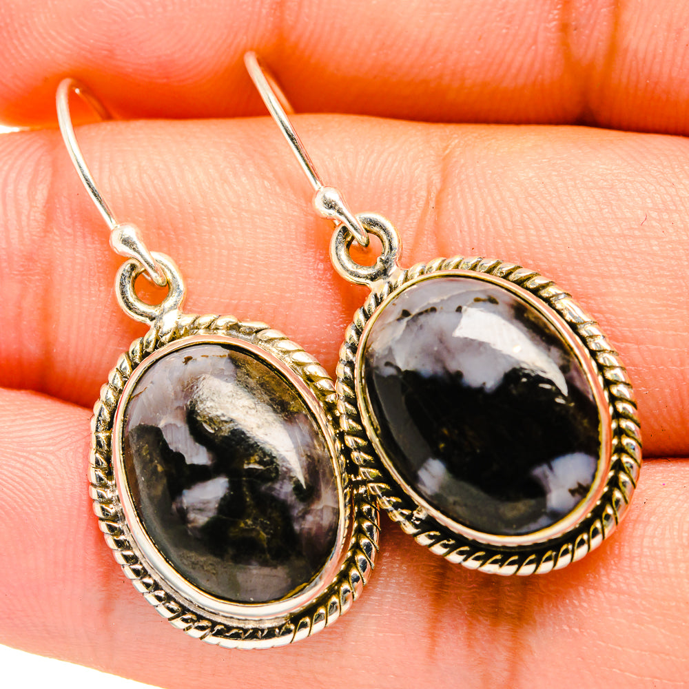 Gabbro Stone Earrings handcrafted by Ana Silver Co - EARR419833