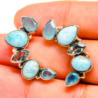 Larimar Earrings handcrafted by Ana Silver Co - EARR419835