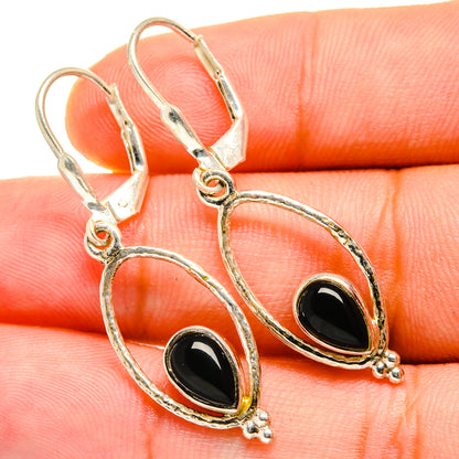 Black Onyx Earrings handcrafted by Ana Silver Co - EARR419841