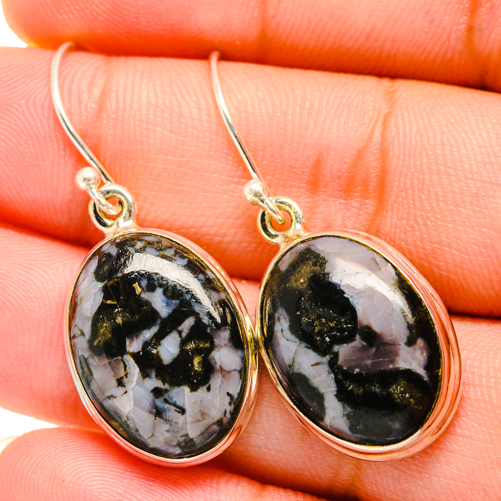 Gabbro Stone Earrings handcrafted by Ana Silver Co - EARR419847