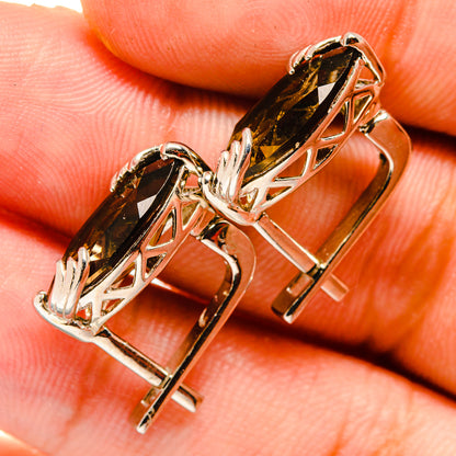 Smoky Quartz Earrings handcrafted by Ana Silver Co - EARR419848