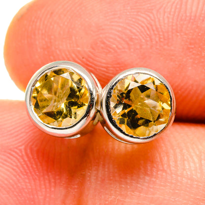 Citrine Earrings handcrafted by Ana Silver Co - EARR419856