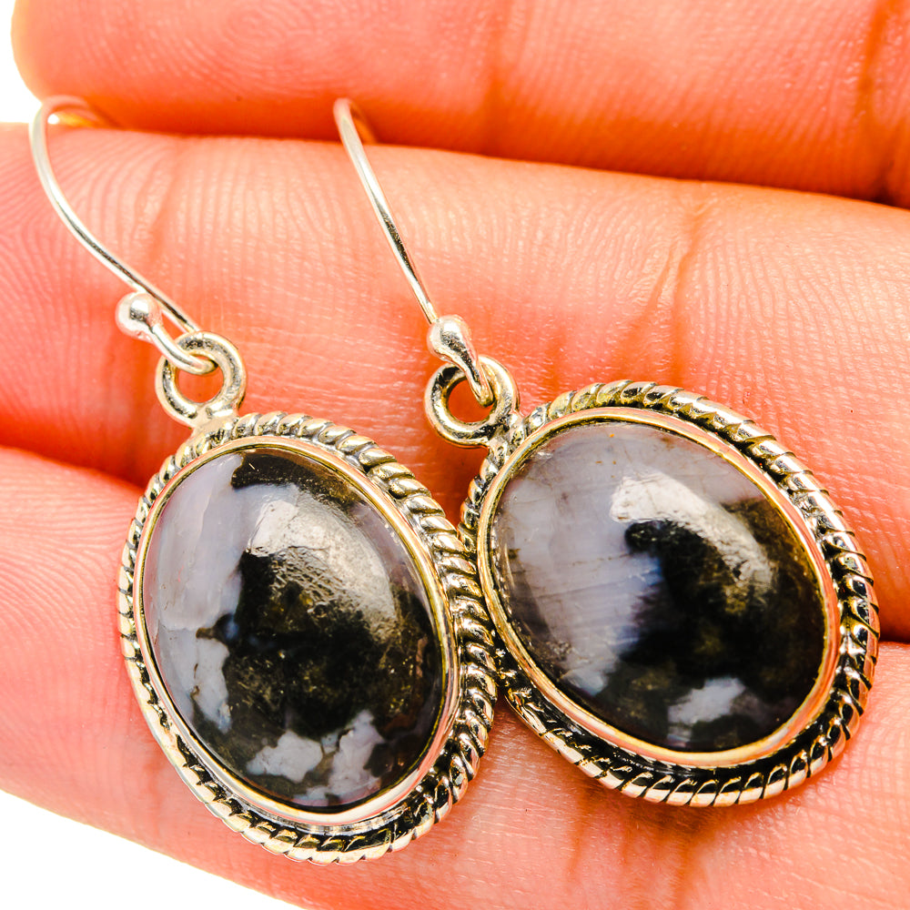 Gabbro Stone Earrings handcrafted by Ana Silver Co - EARR419857