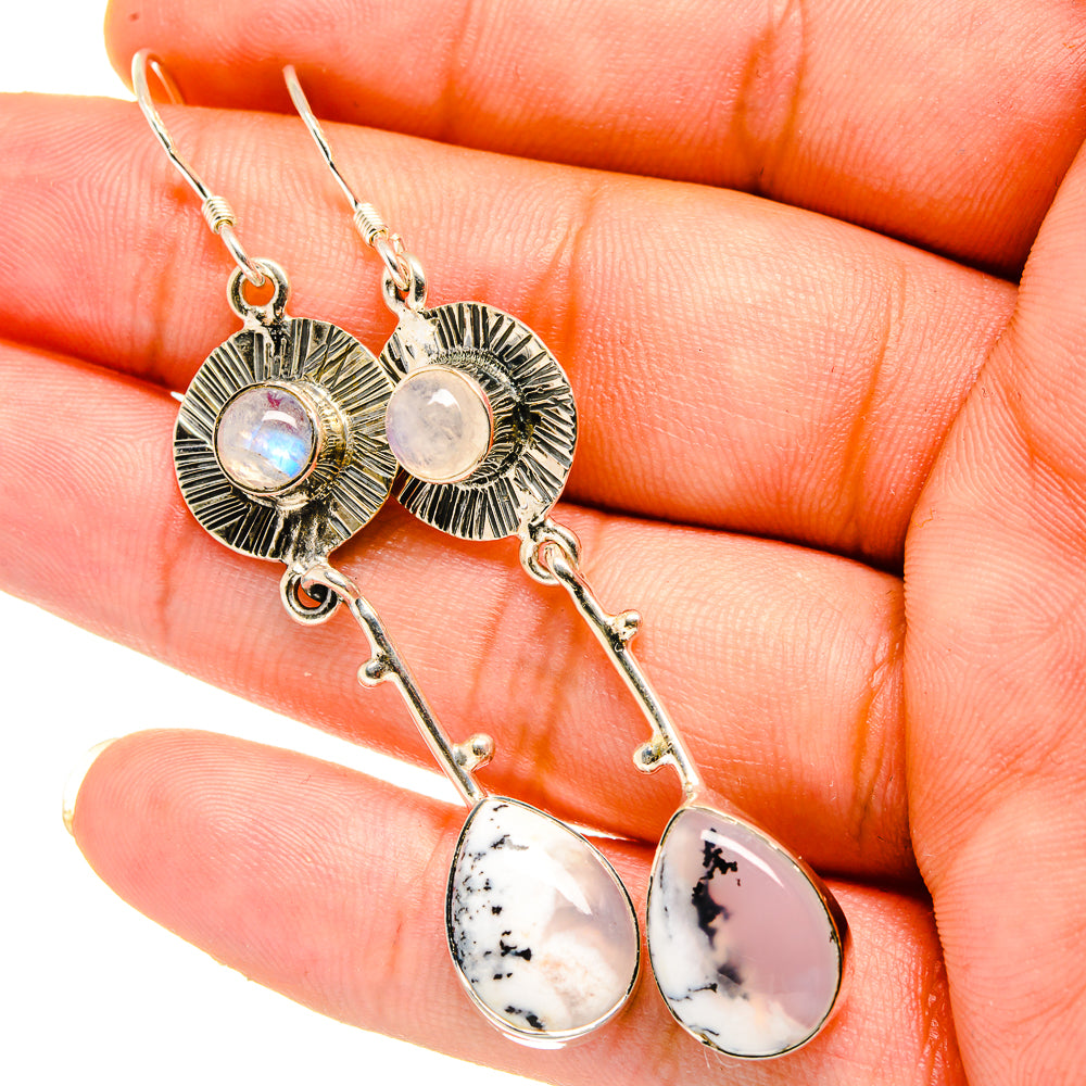 Dendritic Opal Earrings handcrafted by Ana Silver Co - EARR419860