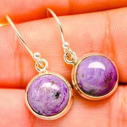 Charoite Earrings handcrafted by Ana Silver Co - EARR419876