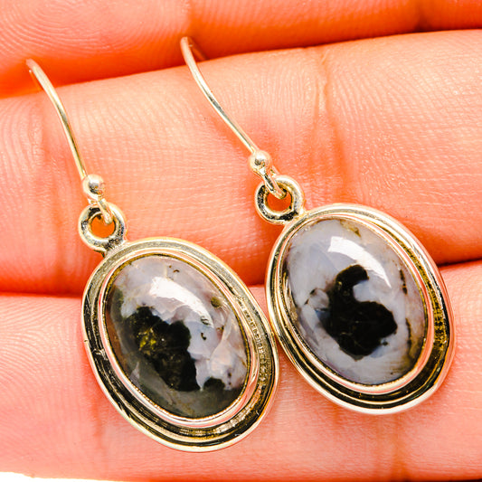 Gabbro Stone Earrings handcrafted by Ana Silver Co - EARR419877