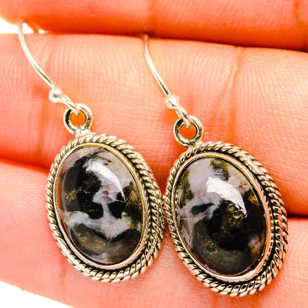 Gabbro Stone Earrings handcrafted by Ana Silver Co - EARR419898
