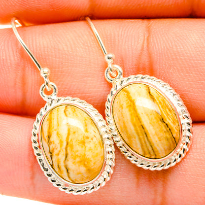 Picture Jasper Earrings handcrafted by Ana Silver Co - EARR419901