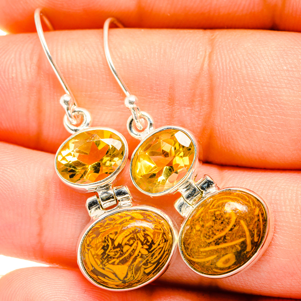 Picasso Jasper Earrings handcrafted by Ana Silver Co - EARR419903