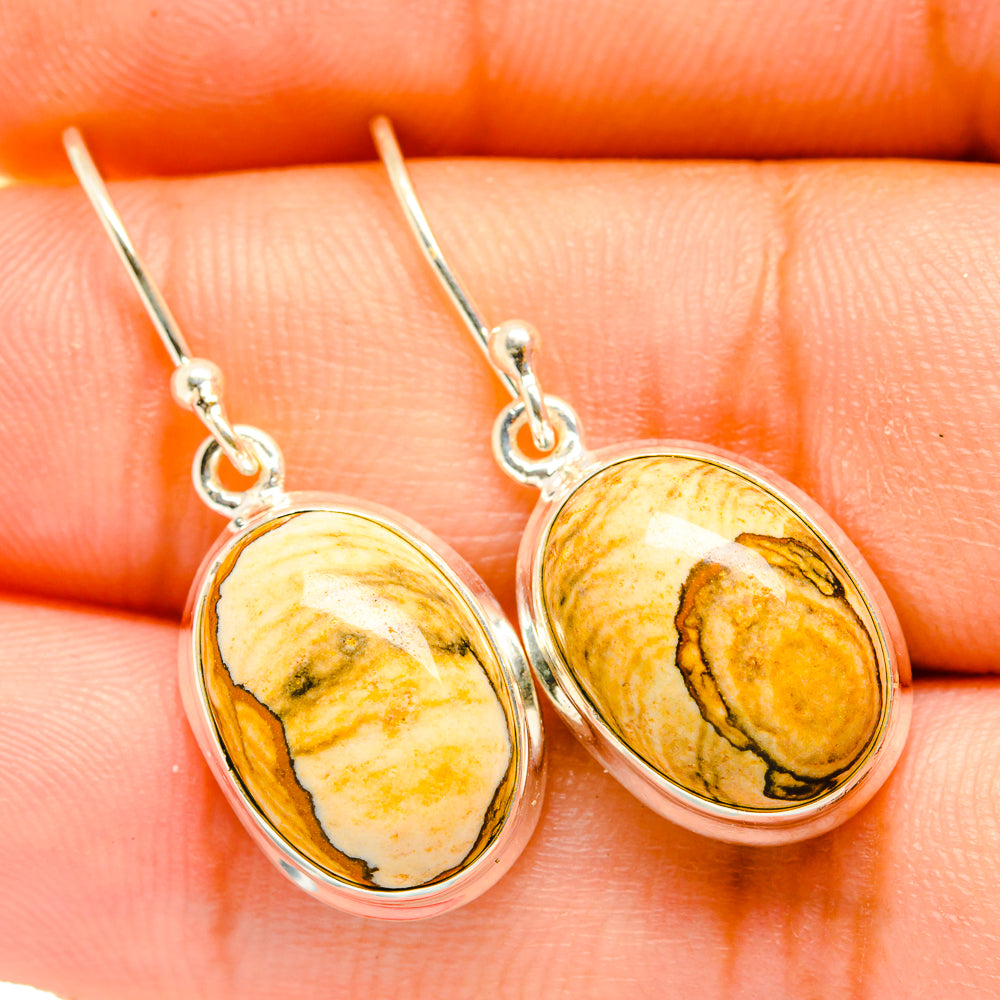 Picture Jasper Earrings handcrafted by Ana Silver Co - EARR419910