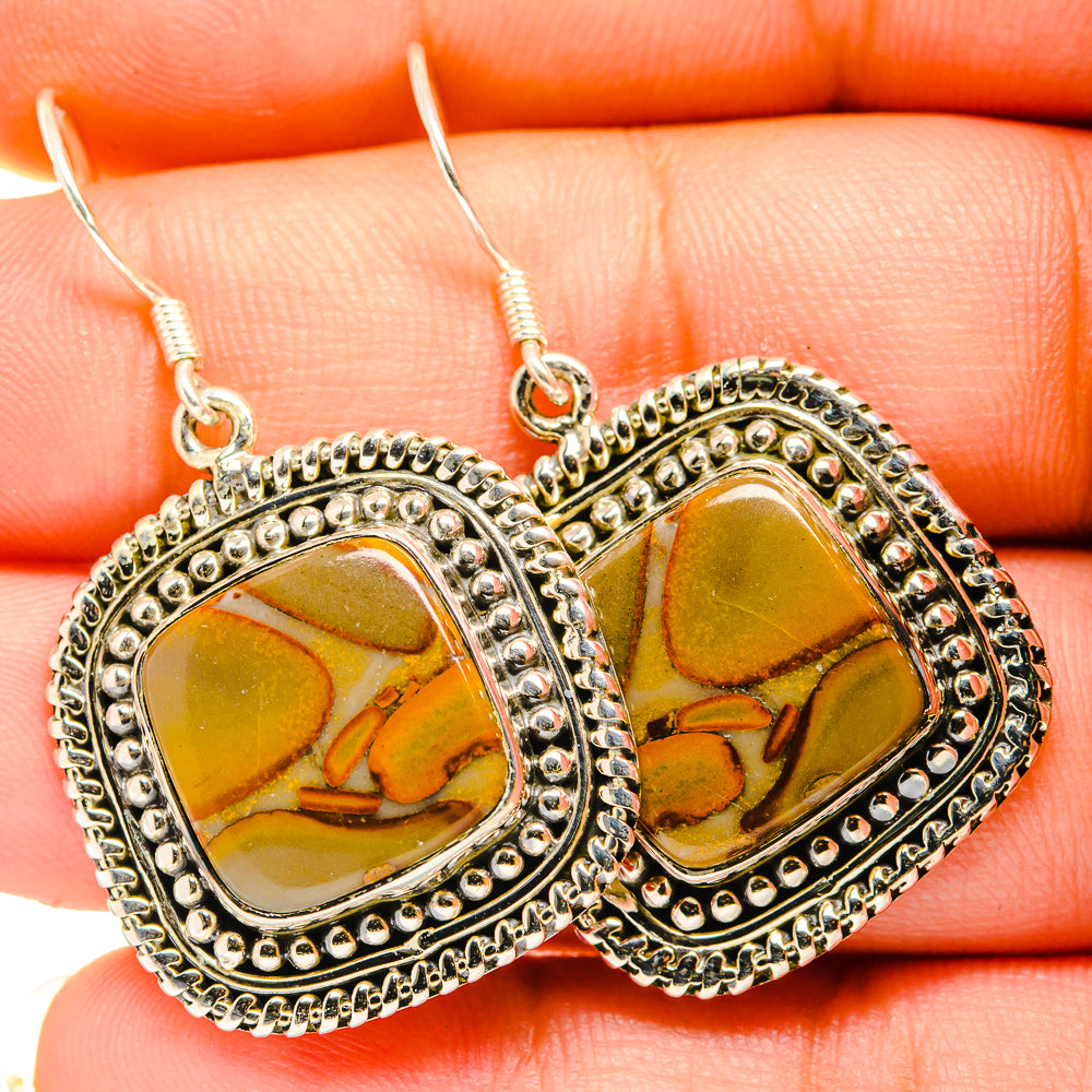 Bamboo Jasper Earrings handcrafted by Ana Silver Co - EARR419911