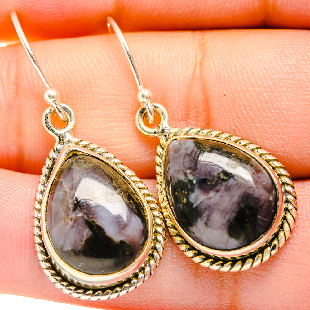 Gabbro Stone Earrings handcrafted by Ana Silver Co - EARR419919