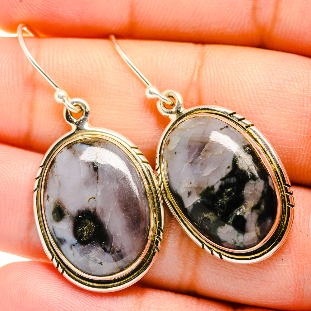 Gabbro Stone Earrings handcrafted by Ana Silver Co - EARR419932