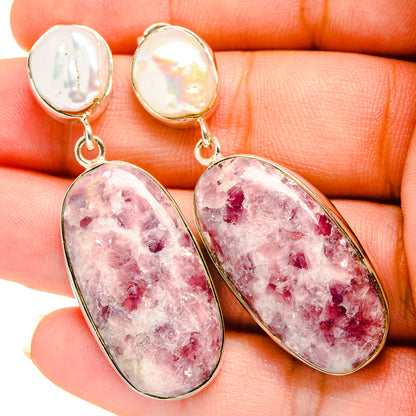 Lepidolite Earrings handcrafted by Ana Silver Co - EARR419937