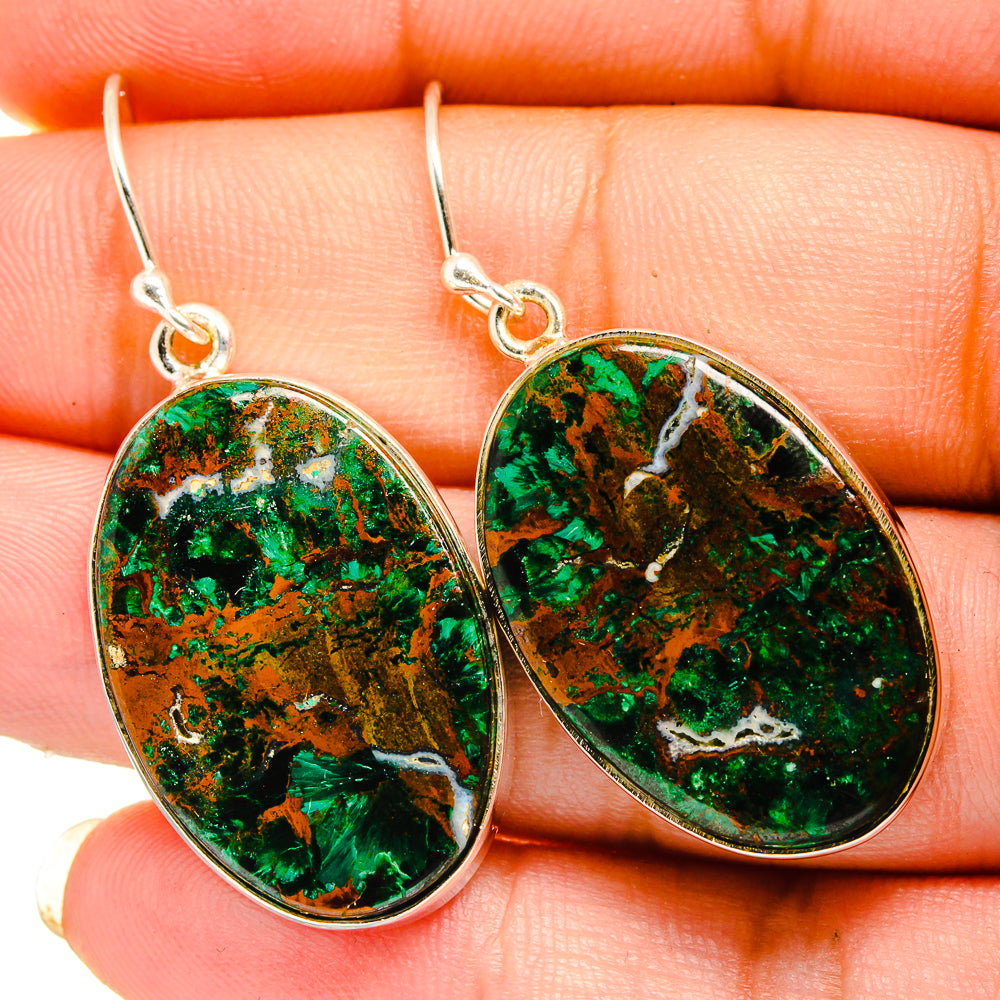 Chrysocolla Earrings handcrafted by Ana Silver Co - EARR419939