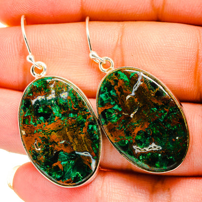 Chrysocolla Earrings handcrafted by Ana Silver Co - EARR419939