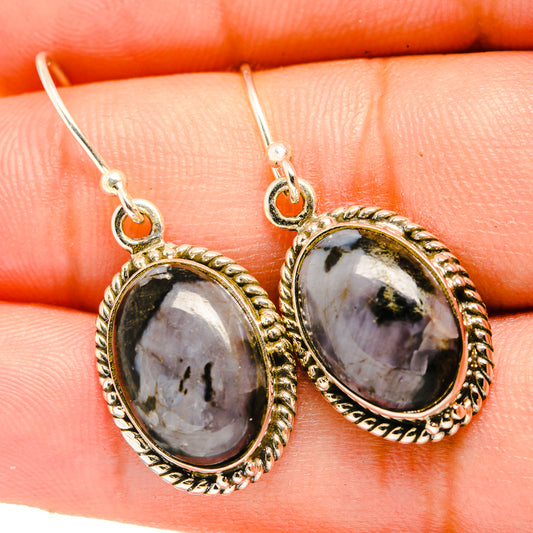 Gabbro Stone Earrings handcrafted by Ana Silver Co - EARR419940