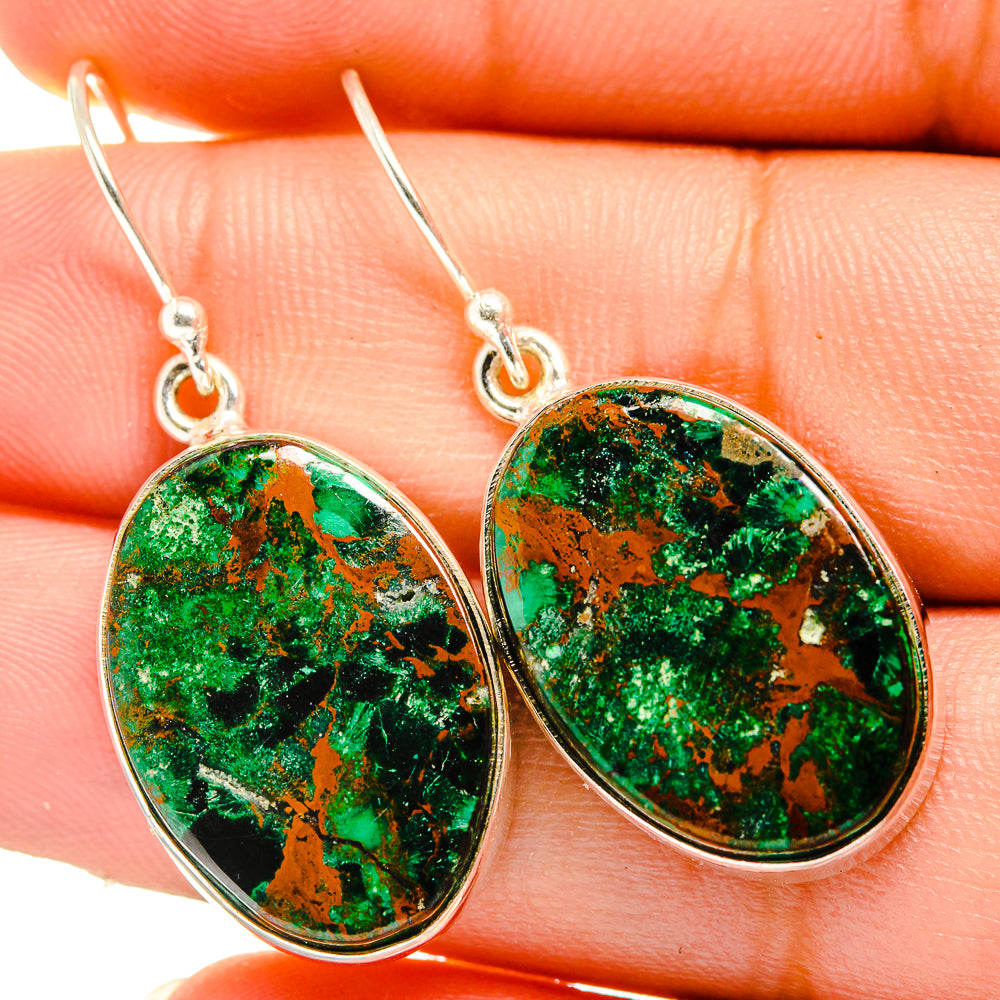 Chrysocolla Earrings handcrafted by Ana Silver Co - EARR419949