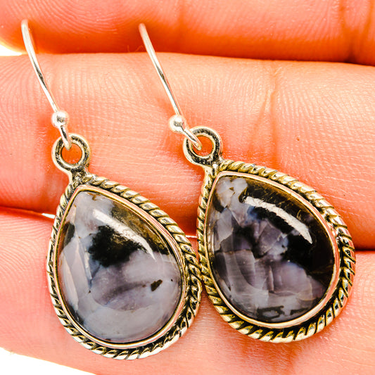 Gabbro Stone Earrings handcrafted by Ana Silver Co - EARR419960