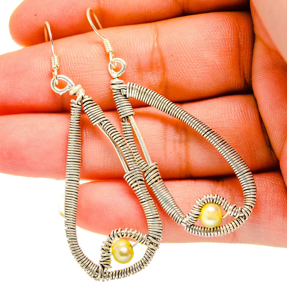 Cultured Pearl Earrings handcrafted by Ana Silver Co - EARR419961