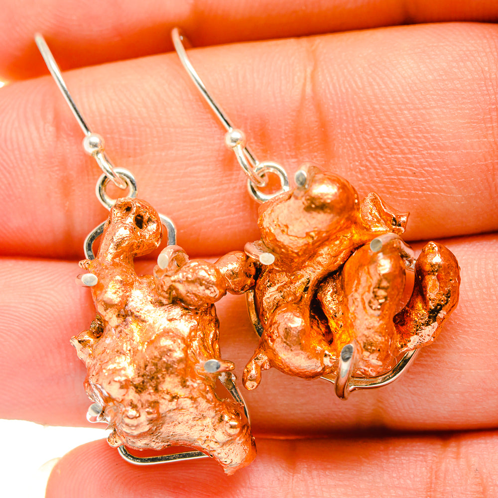 Copper Splash Earrings handcrafted by Ana Silver Co - EARR419964