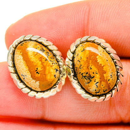 Picture Jasper Earrings handcrafted by Ana Silver Co - EARR419973