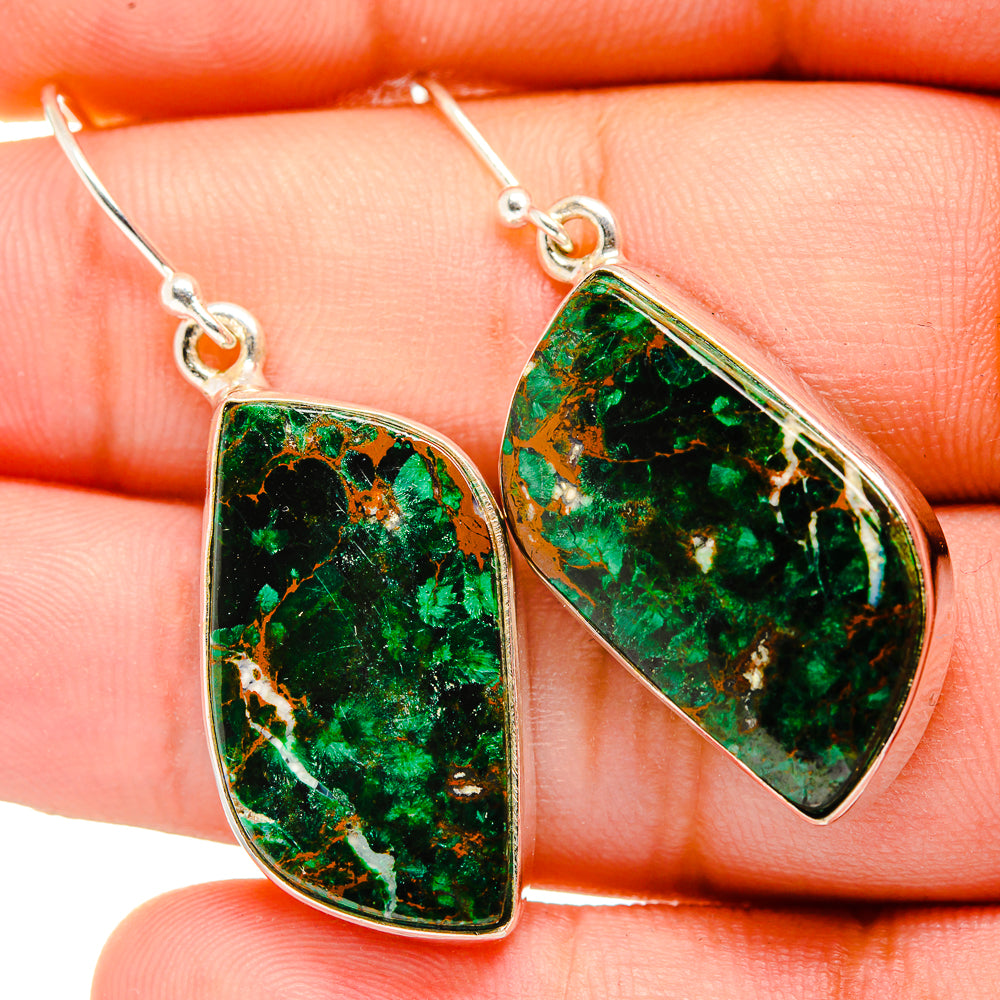 Chrysocolla Earrings handcrafted by Ana Silver Co - EARR419983
