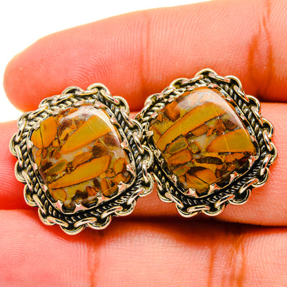 Bamboo Jasper Earrings handcrafted by Ana Silver Co - EARR419987