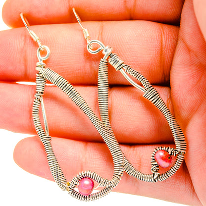 Pink Tourmaline Earrings handcrafted by Ana Silver Co - EARR419989