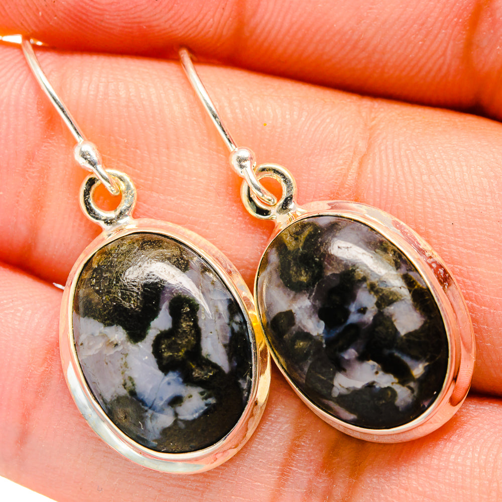 Gabbro Stone Earrings handcrafted by Ana Silver Co - EARR419990