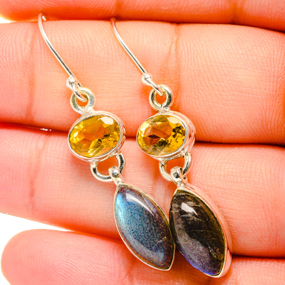 Labradorite Earrings handcrafted by Ana Silver Co - EARR419994