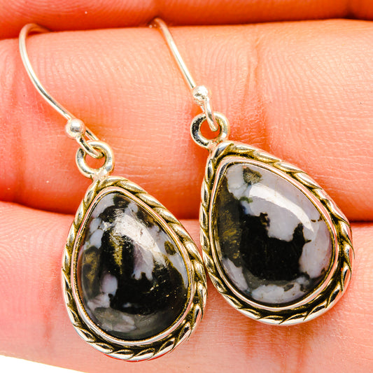 Gabbro Stone Earrings handcrafted by Ana Silver Co - EARR420012