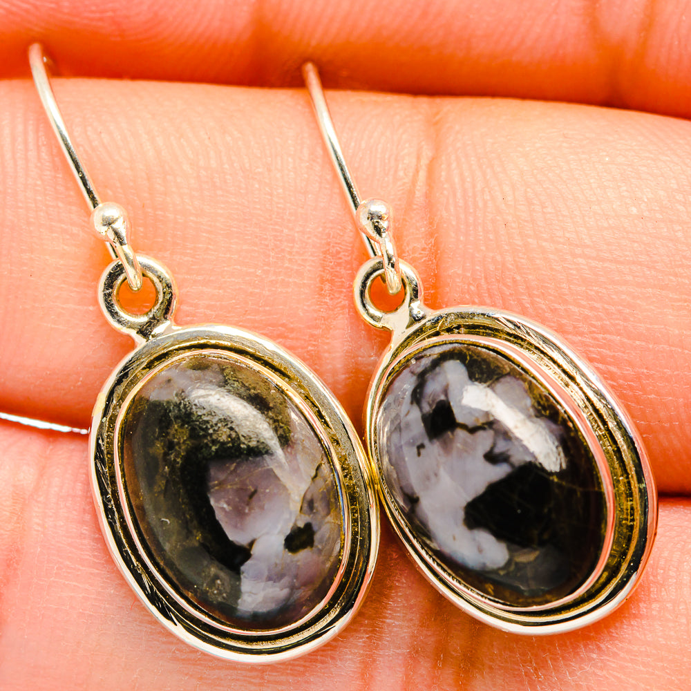 Gabbro Stone Earrings handcrafted by Ana Silver Co - EARR420015