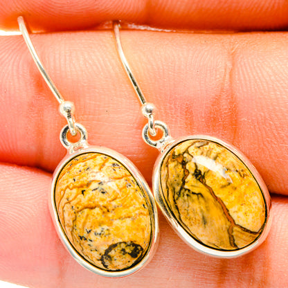 Picture Jasper Earrings handcrafted by Ana Silver Co - EARR420026
