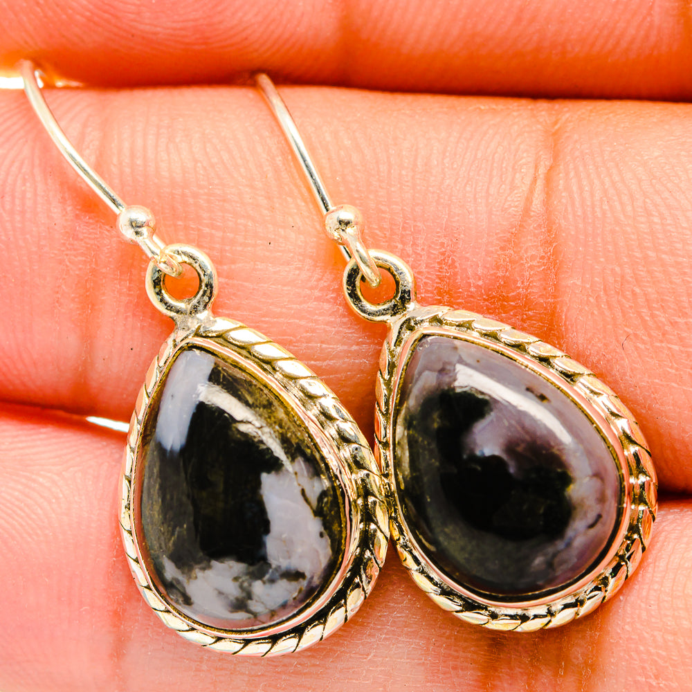 Gabbro Stone Earrings handcrafted by Ana Silver Co - EARR420029