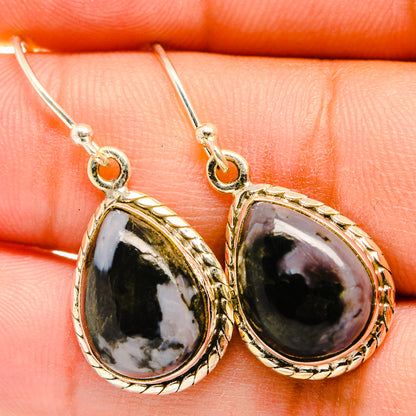 Gabbro Stone Earrings handcrafted by Ana Silver Co - EARR420029