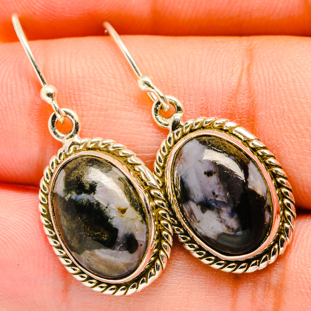 Gabbro Stone Earrings handcrafted by Ana Silver Co - EARR420032