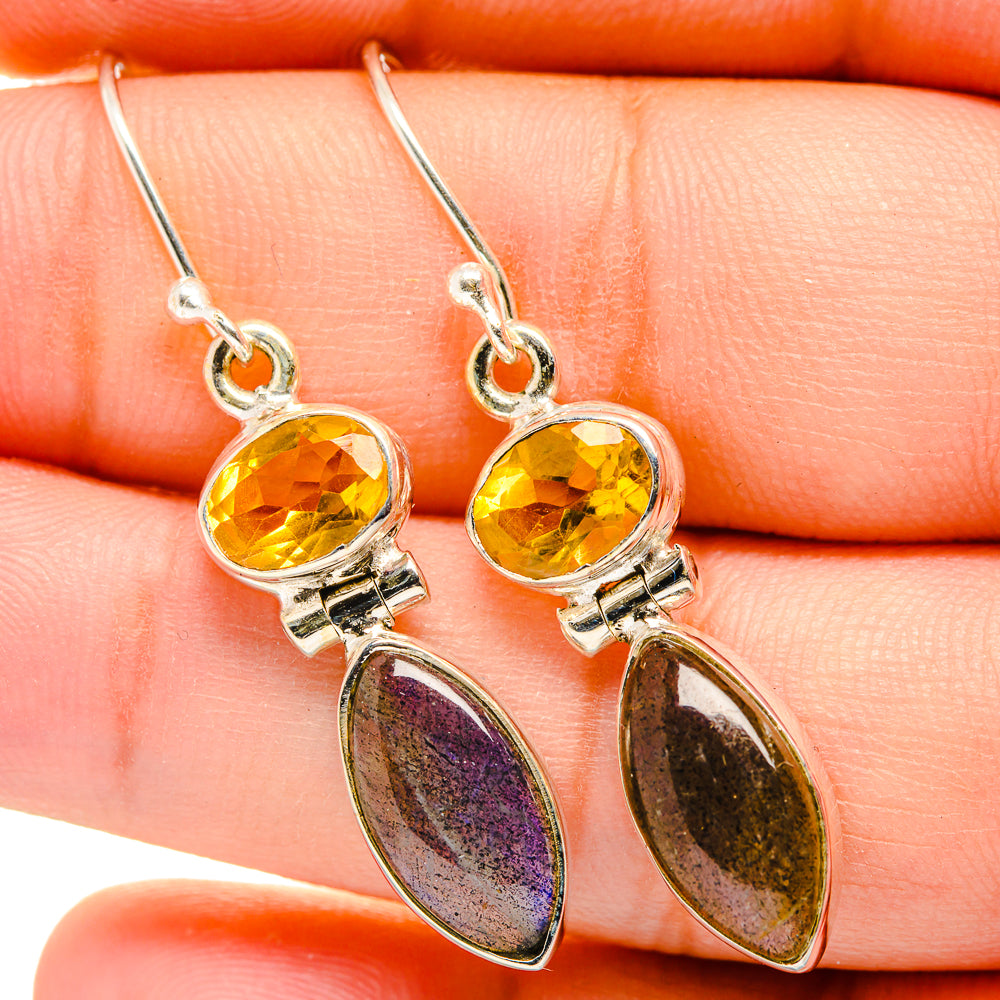 Labradorite Earrings handcrafted by Ana Silver Co - EARR420033