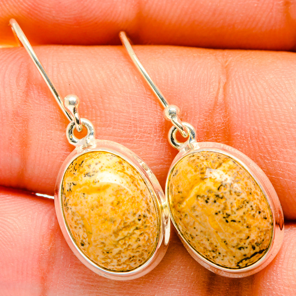 Picture Jasper Earrings handcrafted by Ana Silver Co - EARR420037