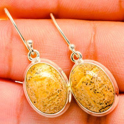 Picture Jasper Earrings handcrafted by Ana Silver Co - EARR420037