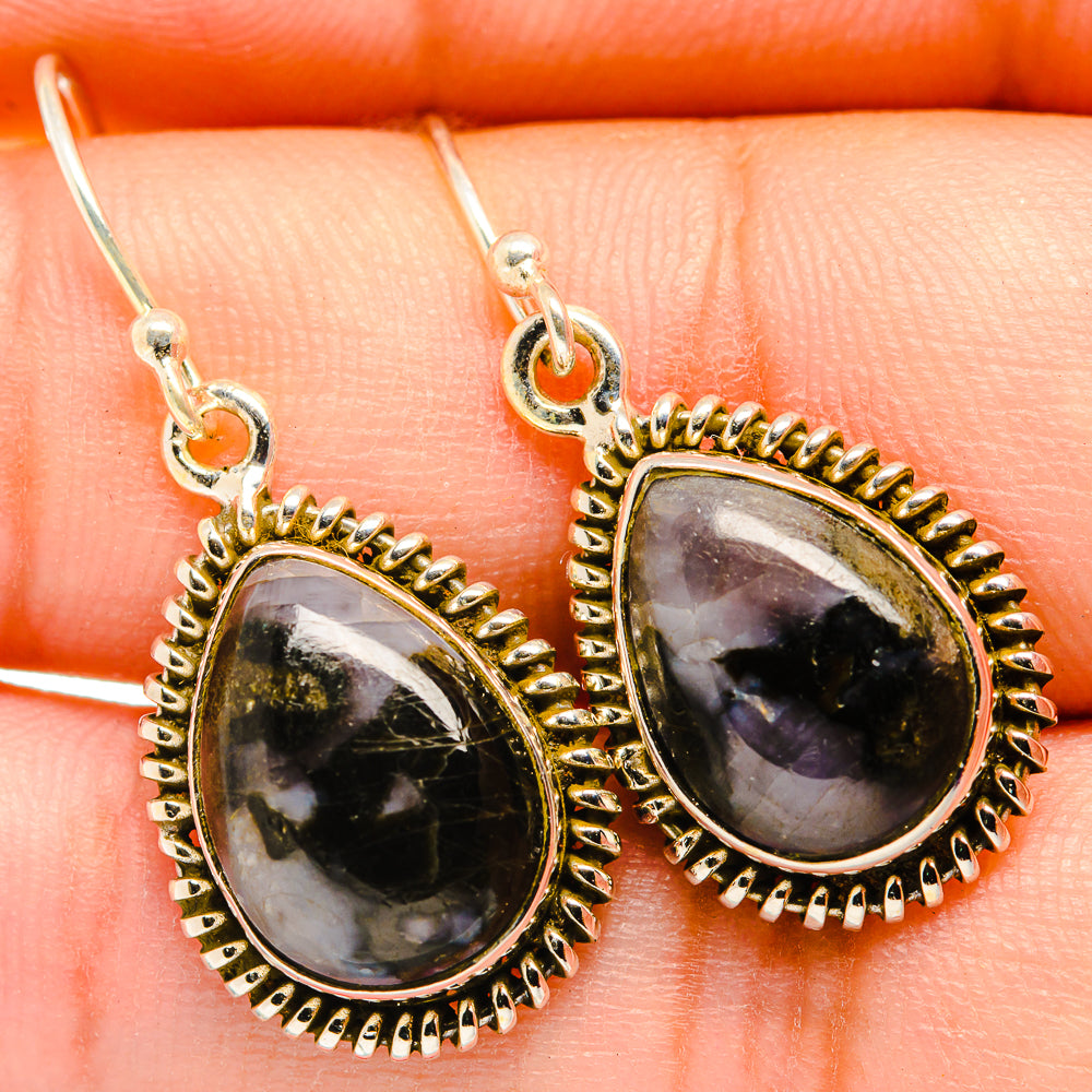 Gabbro Stone Earrings handcrafted by Ana Silver Co - EARR420038