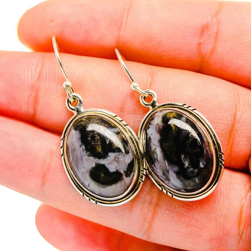 Gabbro Stone Earrings handcrafted by Ana Silver Co - EARR420045