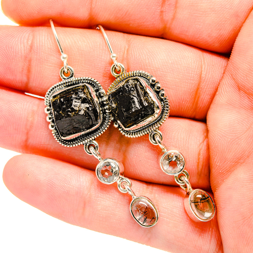 Tektite Earrings handcrafted by Ana Silver Co - EARR420049