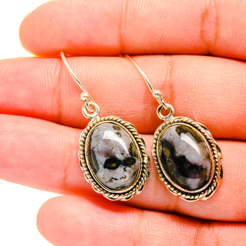 Gabbro Stone Earrings handcrafted by Ana Silver Co - EARR420051