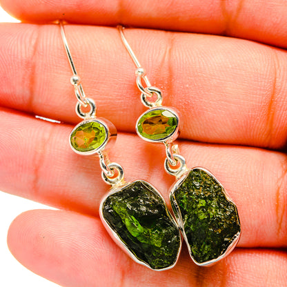 Chrome Diopside Earrings handcrafted by Ana Silver Co - EARR420053